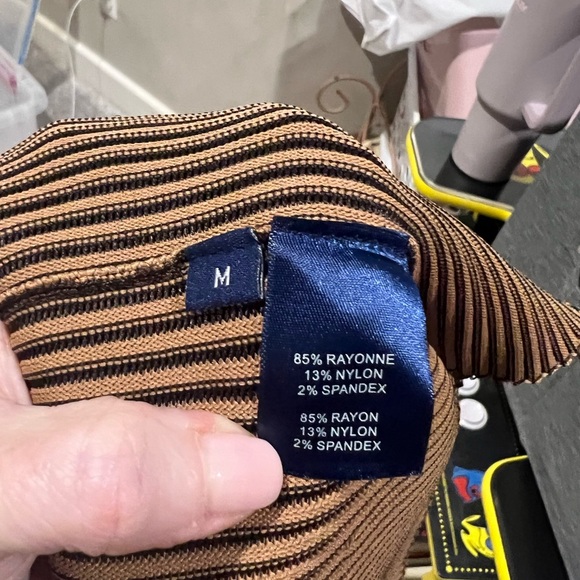 Doncaster Collection Sleeveless Dress Med and Cardigan Small, Color Dark Brown - Picture 13 of 14